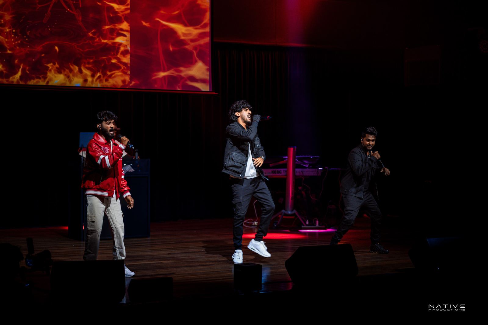Rap Ceylon performer on stage in Sydney
